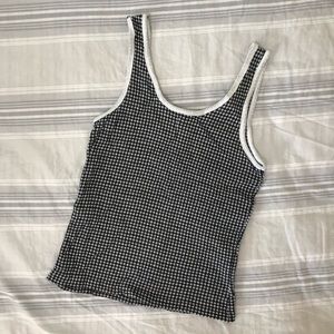 SOLD Vintage Houndstooth Cropped Tank